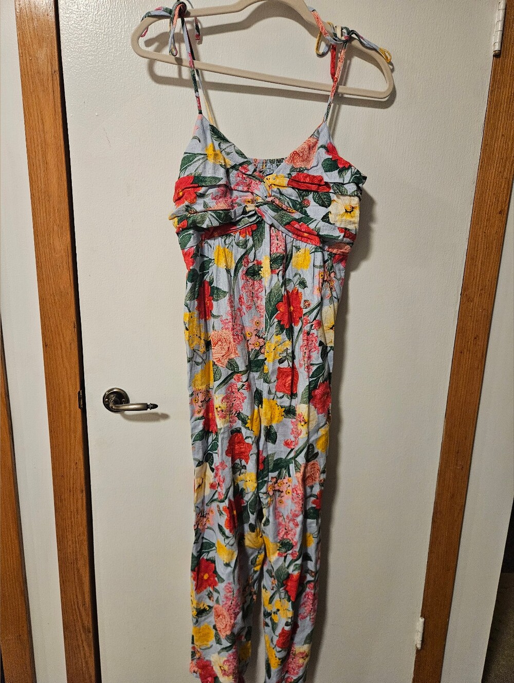 Old Navy Womens Floral Romper Sleeveles Tie Size Medium